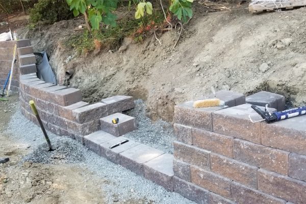 Mercer island retaining wall and fencing