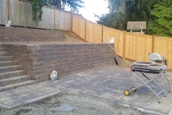 Mercer island retaining wall and fencing