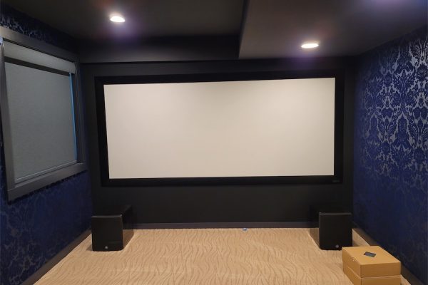 media room screen wall