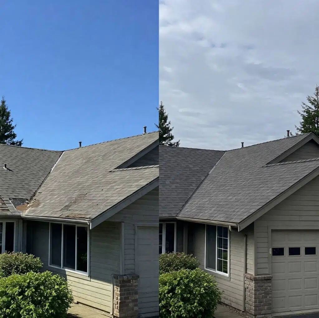 Before & After Roof replacement in Redmond, WA by CHC